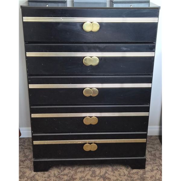 Dresser set with decorative drawer pulls