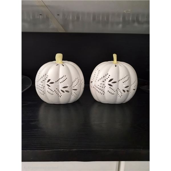 Light up glass pumpkins