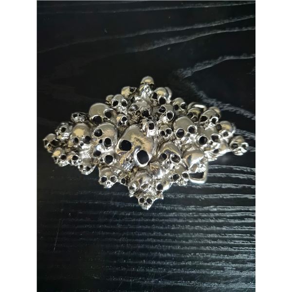 Scull belt buckle - silver color