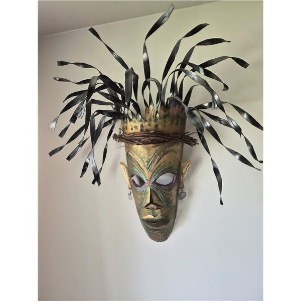 Michael Perks Fine Art commissioned ornate wall mask 45Hx40W