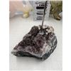 Image 4 : 4.6 INCH HIGH GRADE AMETHYST CANDLE HOLDER