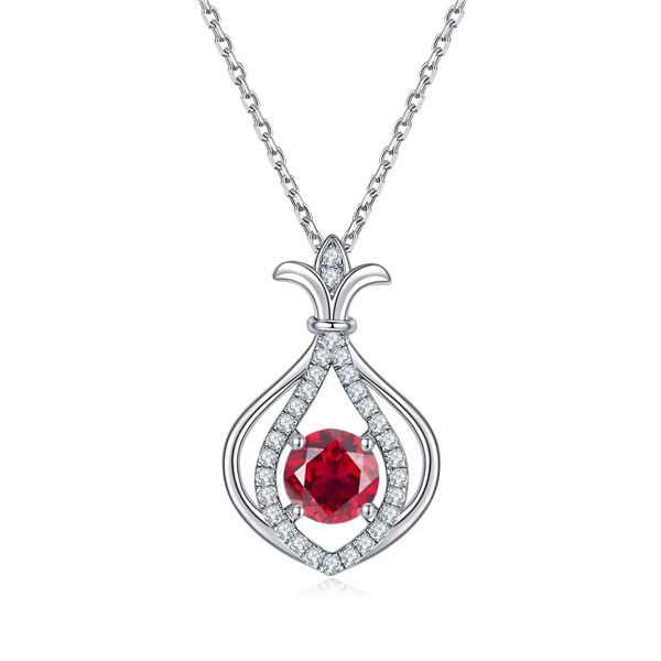 Gorgeous VVS1 Lab Created Ruby Pendant