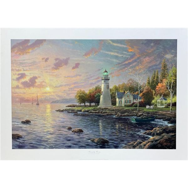 Thomas Kinkade SERENITY COVE Hand Signed Numbered Lithograph