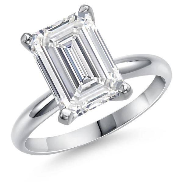 14KT White Gold 5.00ct Lab Grown Diamond Ring