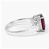 Image 3 : Plated Rhodium 2.40ct Garnet and Lab Diamond Ring