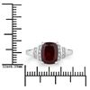 Image 4 : Plated Rhodium 2.40ct Garnet and Lab Diamond Ring