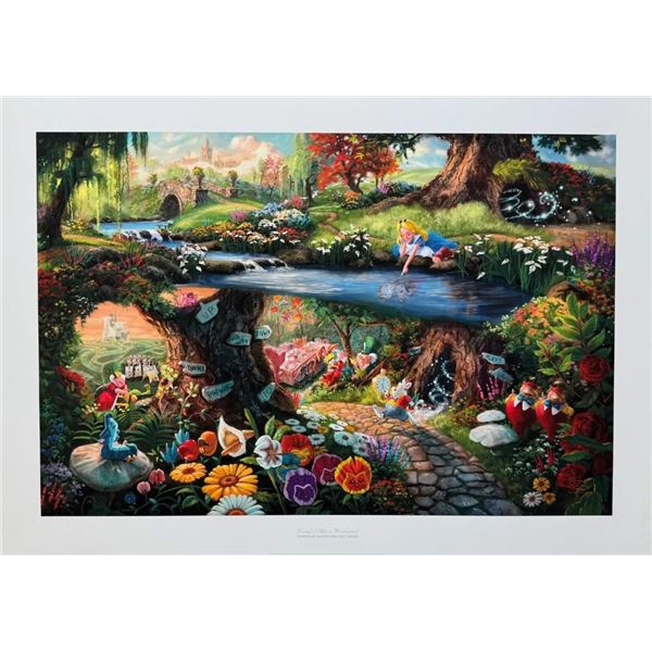 Thomas Kinkade ALICE IN WONDERLAND Hand Signed Limited Edition Lithograph