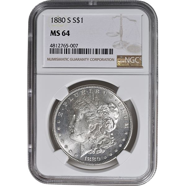 1880-S $1 Morgan Silver Dollar NGC MS64