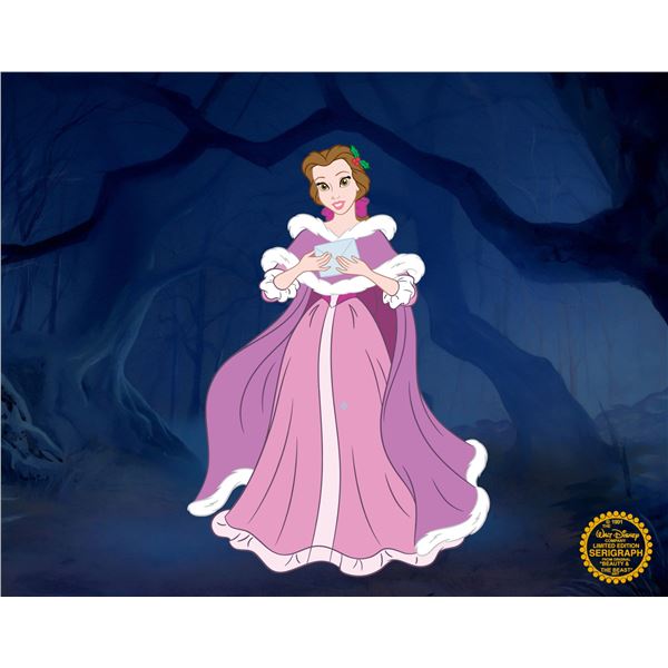 Disney BELLE Beauty and the Beast Sericel Animation Art Serigraph Cel