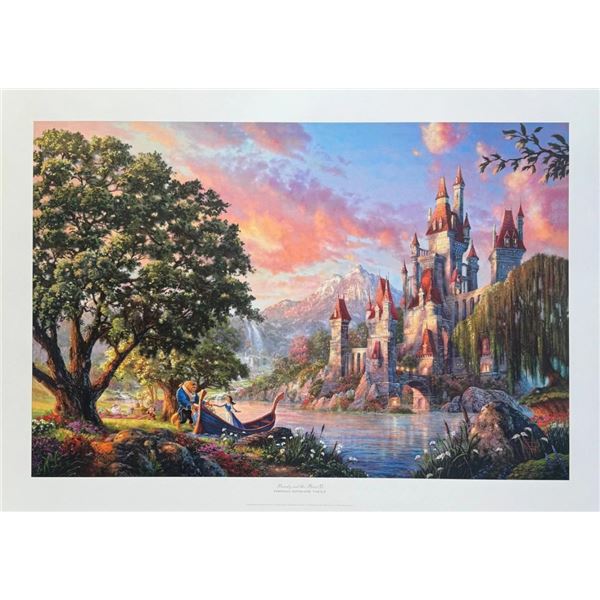 Thomas Kinkade BEAUTY & THE BEAST Hand Signed Limited Edition Lithograph