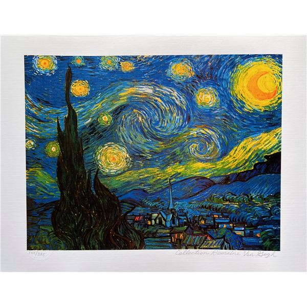 Vincent Van Gogh STARRY NIGHT Estate Signed Limited Edition Giclee