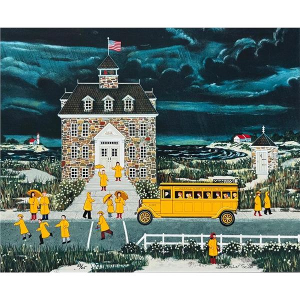 Jane Wooster Scott DOWNPOUR DOWN EAST Hand Signed Numbered Serigraph