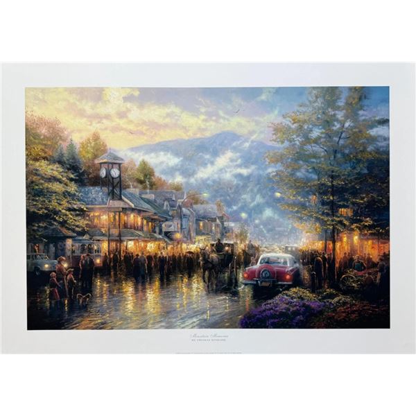Thomas Kinkade MOUNTAIN MEMORIES Hand Signed Numbered Lithograph