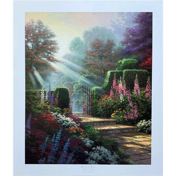 Thomas Kinkade GARDEN OF GRACE Hand Signed Limited Edition Lithograph