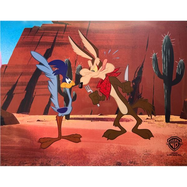 Warner Bros WILE COYOTE & ROADRUNNER Sericel Animation Art Cel Chariots of Fur