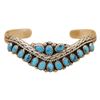 Image 1 : Nancy Haloo Zuni Sterling Turquoise Cuff