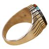 Image 5 : Ray Jack Navajo Sterling Multistone Inlay Ring