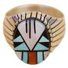 Image 6 : Ray Jack Navajo Sterling Multistone Inlay Ring