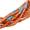 Image 4 : Navajo Coral Turquoise Sterling Bear Necklace