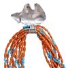 Image 5 : Navajo Coral Turquoise Sterling Bear Necklace