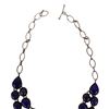 Image 3 : Sterling Silver Lapis Lazuli Choker Bib Necklace