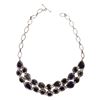 Image 4 : Sterling Silver Lapis Lazuli Choker Bib Necklace
