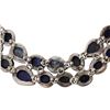 Image 7 : Sterling Silver Lapis Lazuli Choker Bib Necklace