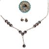 Image 1 : Sterling Zuni Sunface Inlaid Jewelry Lot