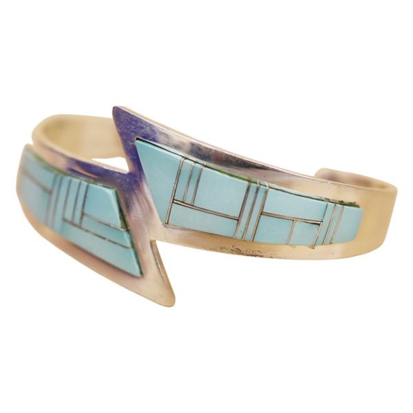 Irvin Kee Navajo Sterling Turquoise Cuff