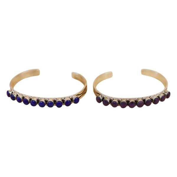 P.D. Coonsis Zuni Stacking Sterling Stone Cuffs
