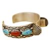 Image 2 : Simplicio Sterling Turquoise Coral Watch Cuff