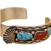 Image 5 : Simplicio Sterling Turquoise Coral Watch Cuff