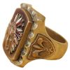 Image 2 : Mid Century Mexican Biker Indian Chief Ring 11 3/4