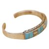 Image 7 : Signed L.L. Sterling Inlaid Turquoise Abalone Cuff