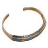 Image 8 : Signed L.L. Sterling Inlaid Turquoise Abalone Cuff