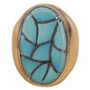 Image 1 : Emma Lincoln Bonney Sterling Turquoise Inlay Ring