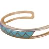 Image 3 : Signed MKL Zuni Sterling Inlaid Turquoise Cuff