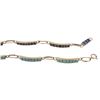 Image 2 : Sterling Lapis Turquoise Inlaid Stone Bracelets