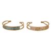 Image 2 : Signed LRH Zuni Sterling Inlaid Cuff Lot