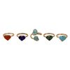 Image 1 : CLY Native American Sterling Inlay Heart Ring Lot