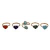 Image 2 : CLY Native American Sterling Inlay Heart Ring Lot