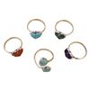 Image 4 : CLY Native American Sterling Inlay Heart Ring Lot