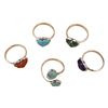 Image 5 : CLY Native American Sterling Inlay Heart Ring Lot