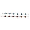 Image 2 : Zuni Sterling Turquoise Coral Inlay Bracelet Lot