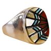Image 1 : Angelena Laahtty Zuni Sterling Multi Inlay Ring 12