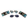Image 1 : Native American Sterling Inlay Clip Earring Lot