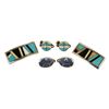 Image 2 : Native American Sterling Inlay Clip Earring Lot