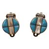 Image 5 : Native American Sterling Inlay Clip Earring Lot