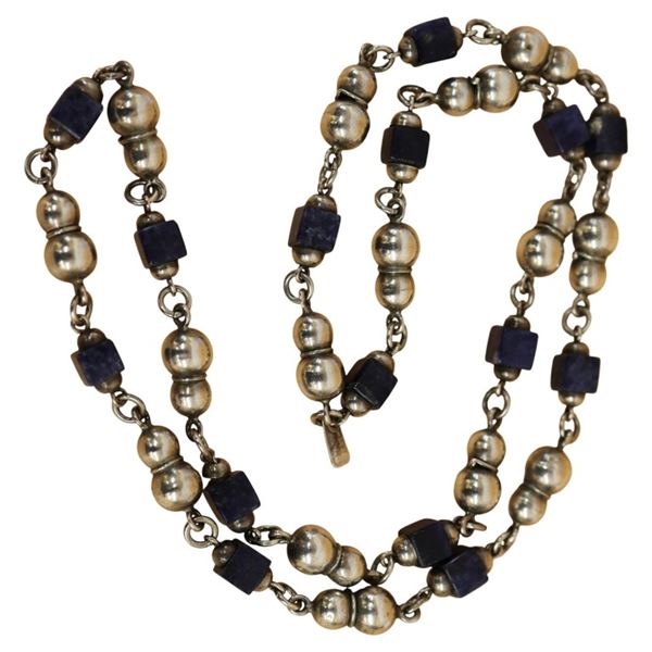 TC-152 Mex 925 Sterling Silver Lapis Necklace