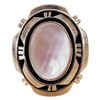 Image 1 : Norbert Becenti Navajo Sterling Abalone Ring 7 1/4